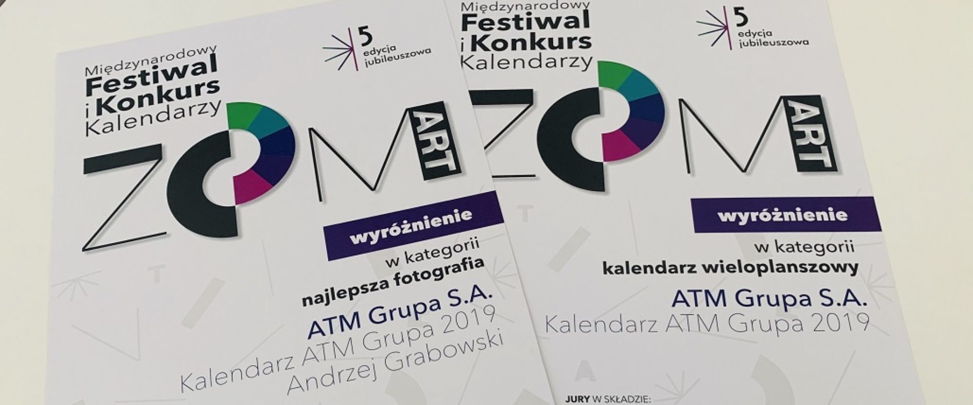 Kalendarz ATM GRUPA 2019 wyróżniony!