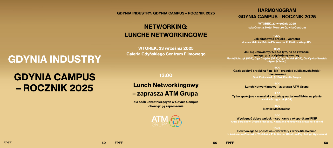 ATM Grupa partnerem Gdynia Campus 2025! Networking z młodym pokoleniem filmowców